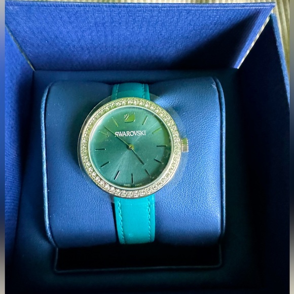 SWAROVSKI - BRAND NEW Crystal Daytime Watch in Turquoise Blue. NWT